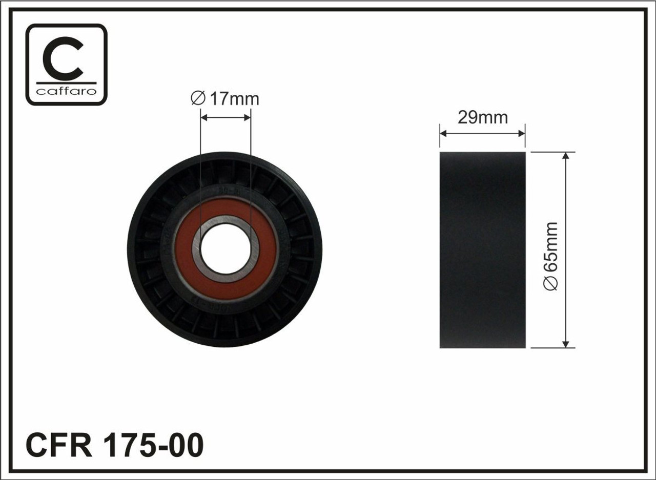 Roler PK kaisa Fiat Seicento 1,1 '98-'10. bez drzaca plasticni,dimenzije 65x17x29,5