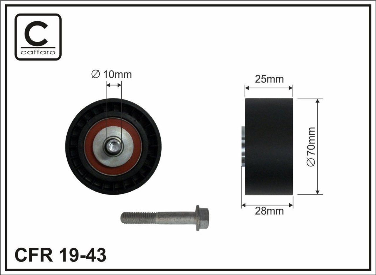 Usmeravajuci roler PK kaisa Citroen C5 2,2HDI '01-,C8 2,2HDI '02-,Fiat Ulysse '02-'06,Lancia Phedra