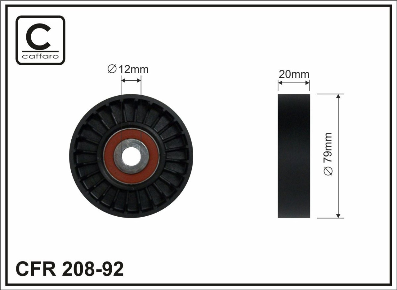 Usmeravajuci roler PK kaisa Hyundai Accent I/ II 1,3/1,5 '00-'05,Accent III1,4/1,6 '05.-'10/Cou