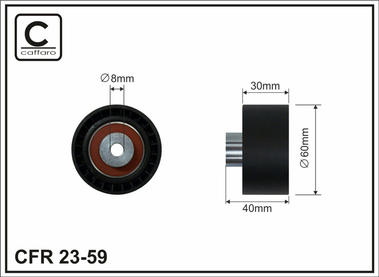 Usmeravajuci roler zupcastog kaisa Citroen C2 /C3 '03-/C4 1,4 16V '04.- /Peugeot 206/307 '03-