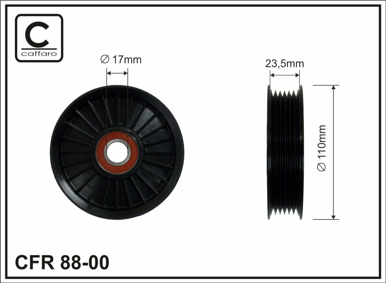 Usmeravajuci roler PK kaisa Chevrolet Aveo 1.4 /1.5 / Kalos 1.4 /1.4 16v '05-/Lacetti/Nubira 1.6