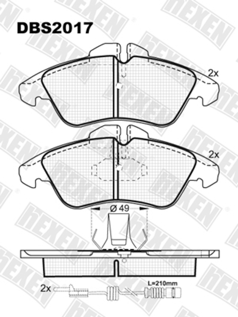 Kocione plocice prednje Mercedes Sprinter/Vito (W638)/ V-Class / Volkswagen LT 28-35