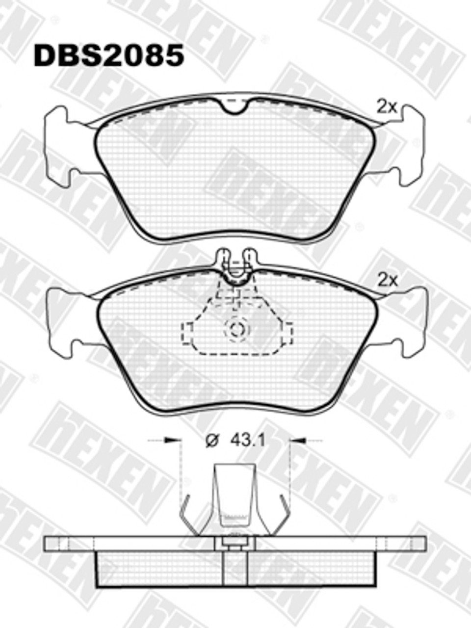 Kocione plocice prednje Mercedes C-Class (W202), E-Class(W210)