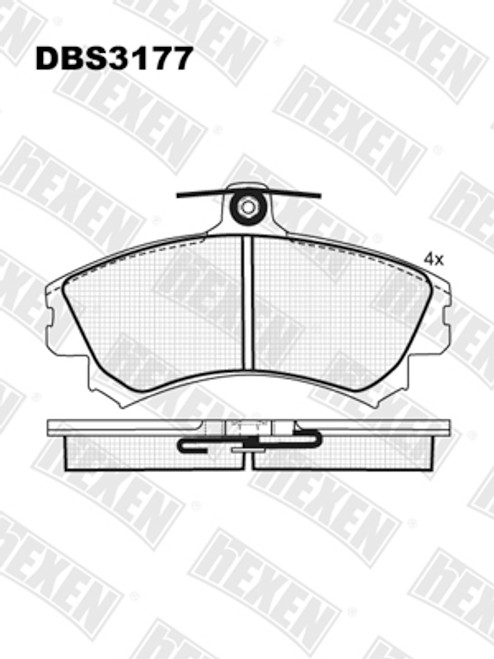 Kocione plocice Volvo S40 I '95-'03 / Volvo V40 '95-'04  prednja osovina  TRW sistem