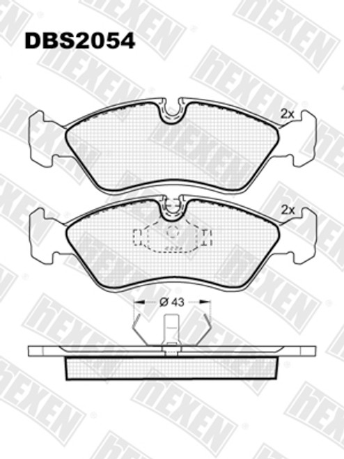 Kocione plocice prednje Opel Astra F, Kadett E, Omega A, Vectra A