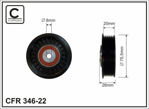 Usmeravajuci roler PK kaisa Audi A4/ A6 1,9TDI/Skoda Superb 1,9TDI/VW Bora 1,9TDI/Golf IV/Passat