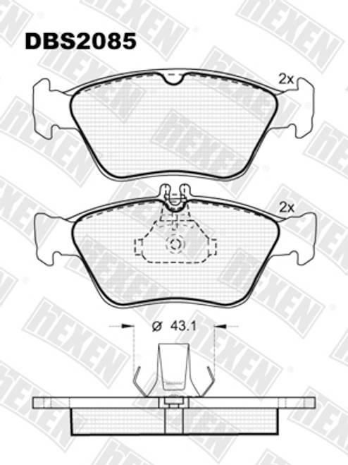 Kocione plocice prednje Mercedes C-Class (W202), E-Class(W210)