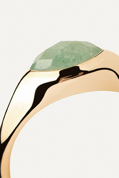 PDPAOLA Green Aventurine Nomad Gold Necklace main image 1