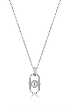 Ania Haie Silver Orb Link Drop Pendant Necklace