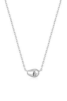 Ania Haie Silver Pebble Sparkle Necklace