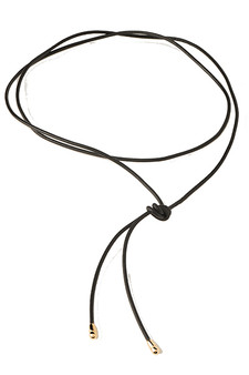 PDPAOLA Dana Leather Bow Necklace CO01-930-U
