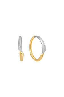 Ania Haie Two Tone Arrow Hoop Earrings E049-05T