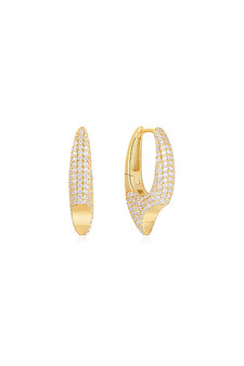 Ania Haie Gold Pave Arrow Hoop Earrings E051-05G