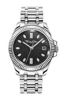 Thomas Sabo Women'S Watch Divine Silver With Black Dial And Zirconia Stones TWA0406