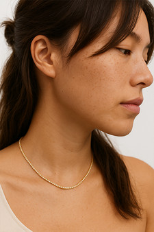 Sonne Tennis Necklace Gold