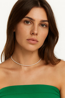 Sonne Tennis Necklace Gold