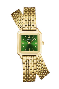CLUSE Gracieuse Mini Watch Double Strap Forest Green/Gold Link CW15504