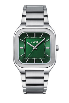 CLUSE Quadrus Green/Steel Watch CW25702