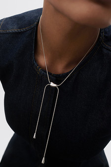 PDPAOLA Oslo Silver Chain Necklace