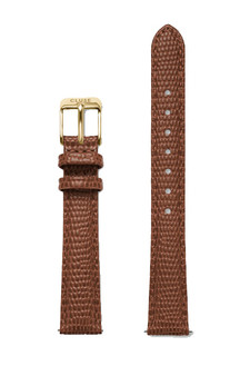 CLUSE Strap 14mm Leather Nutshell Lizard, Gold Colour CS12115