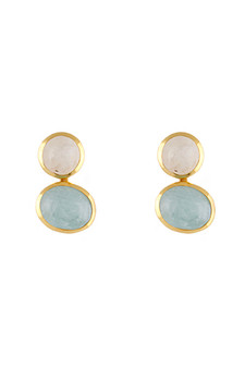 Bianc Motif Earrings Aquamarine 10100800