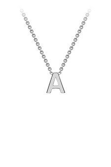 Sonne Fine 9K Solid White Gold Letters Necklaces  Sonne Fine 9K Solid White Gold Letters Necklaces
