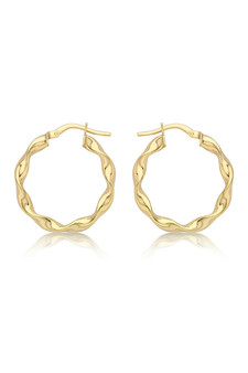 Sonne Fine 9K Gold Twist Hoop Creole Earrings Sonne Fine 9K Gold Twist Hoop Creole Earrings
