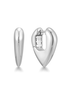 Ania Haie Silver Puffy Shield Hoop Earrings E067-09H