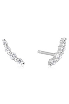 Ania Haie Silver Bezel Beaded Stone Stud Earrings E065-01H Ania Haie Silver Bezel Beaded Stone Stud Earrings E065-01H