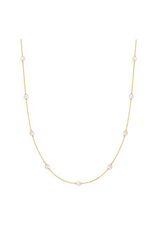 Ania Haie Gold Shell Pearl Station Chain Necklace N065-03G Ania Haie Gold Shell Pearl Station Chain Necklace N065-03G