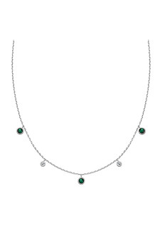 Ania Haie Silver Malachite Station Necklace N064-03H Ania Haie Silver Malachite Station Necklace N064-03H