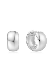 Ania Haie Silver Chubby Small Huggie Hoop Earrings E064-04H Ania Haie Silver Chubby Small Huggie Hoop Earrings E064-04H