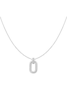Ania Haie Silver Oval Hoop Pendant Necklace N062-01H Ania Haie Silver Oval Hoop Pendant Necklace N062-01H