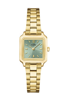 CLUSE Gracieuse Mini Watch Steel, Sage Green, Gold Colour Watch CW15505