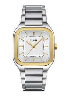 CLUSE Quadrus Steel, Silver, Two Tone Watch CW25704