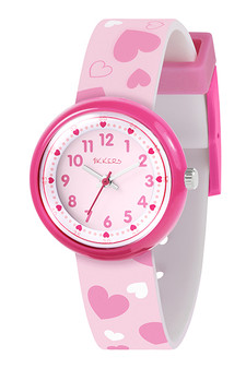 Tikkers Pink Hearts Silicone Strap