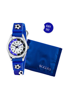 Tikkers Football Velcro Time Teacher Watch and Wallet Set