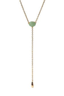 PDPAOLA Green Aventurine Stella Necklace