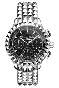 Thomas Sabo Men's Watch Rebel At Heart Chronograph Silver Black TWA0358