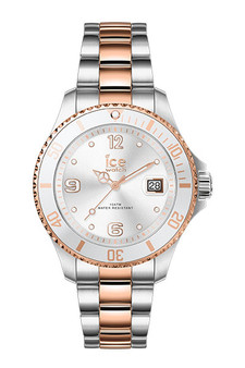 Ice Steel Silver Rose Gold Small 3H Watch 17322