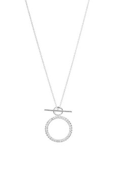 Ichu Cubic Zirconia Toggle Necklace JP6504