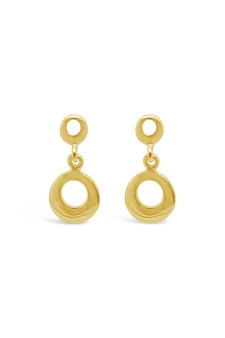 Ichu Tiny Circle Drop Earrings Gold JP0707G