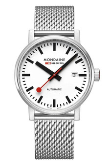Mondaine Official Swiss EVO2 Automatic Steel 40mm Watch MSE.40610.SM