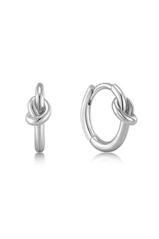 Ania Haie Silver Knot Huggie Hoop Earrings E029-04H