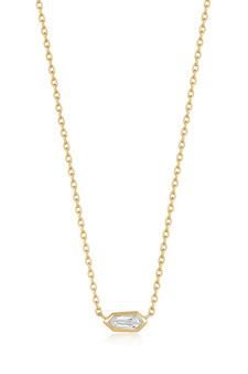 Ania Haie Gold Sparkle Emblem Chain Necklace N041-01G-W