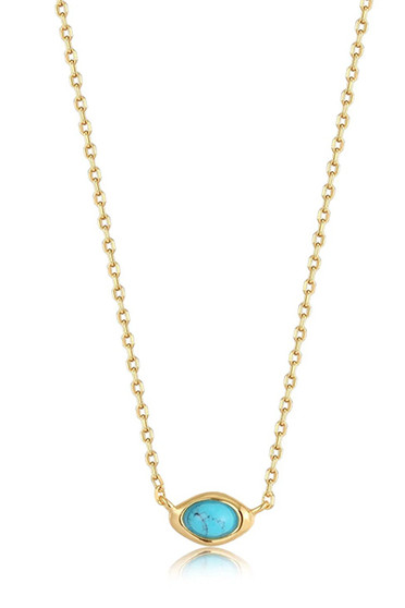 Ania Haie Gold Turquoise Wave Necklace