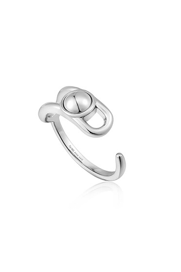 Ania Haie Silver Orb Claw Adjustable Ring