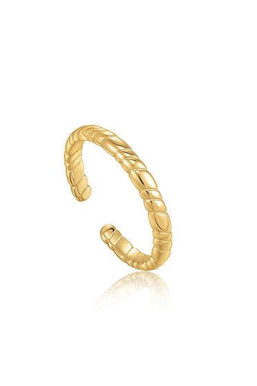 Ania Haie Gold Smooth Twist Thin Band Ring