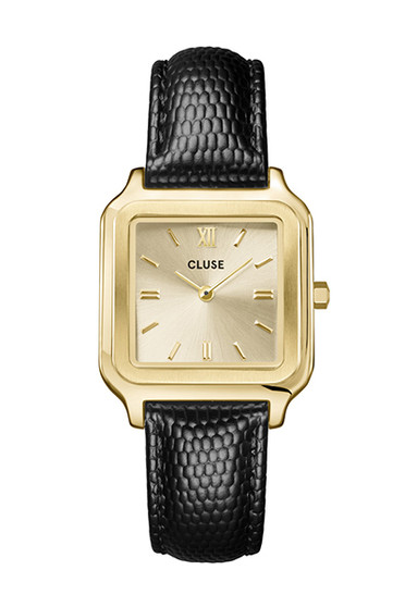 CLUSE Gracieuse Watch Gold / Black Lizard Leather CW11903