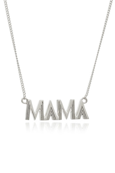 Rachel Jackson Art Deco Mama Necklace Silver ALMNS